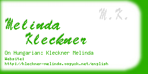 melinda kleckner business card